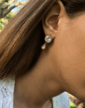 Oflara Crystal Peacock Earrings (Real Look)