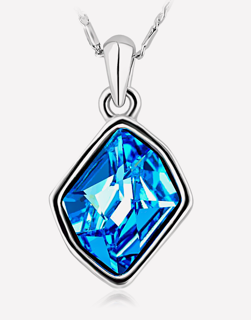 Blue Crystal Necklace Pendant