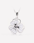 Oflara Flower Crystal Necklace Made with Austrian Crystals