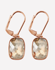 Oflara Champagn Stone Drop Crystal Earrings