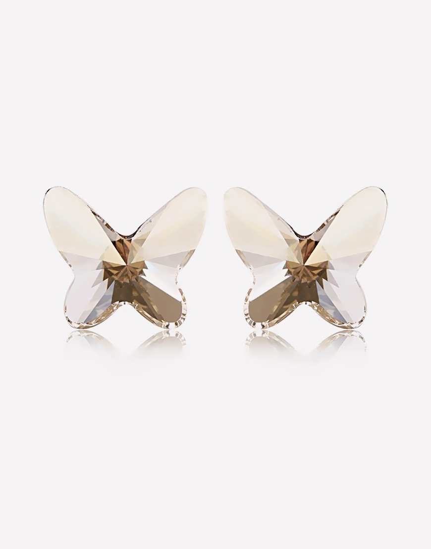 Oflara Crystal Butterfly Earrings
