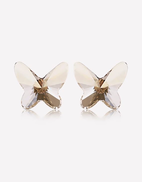 Oflara Crystal Butterfly Earrings