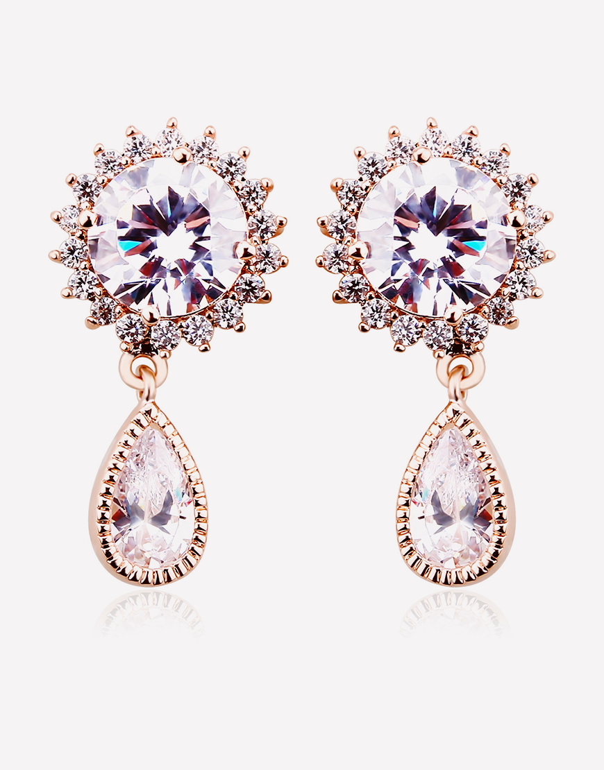 Oflara Crystal Peacock Earrings
