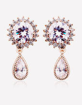 Oflara Crystal Peacock Earrings