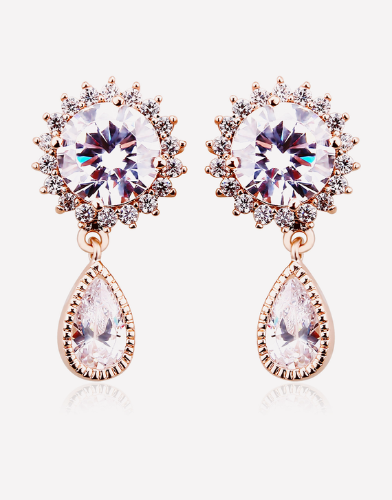 Oflara Crystal Peacock Earrings