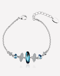 Oflara Round Blue Crystal Bracelet