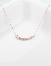 Mayflower Pendant Necklace, Rose Gold Plating