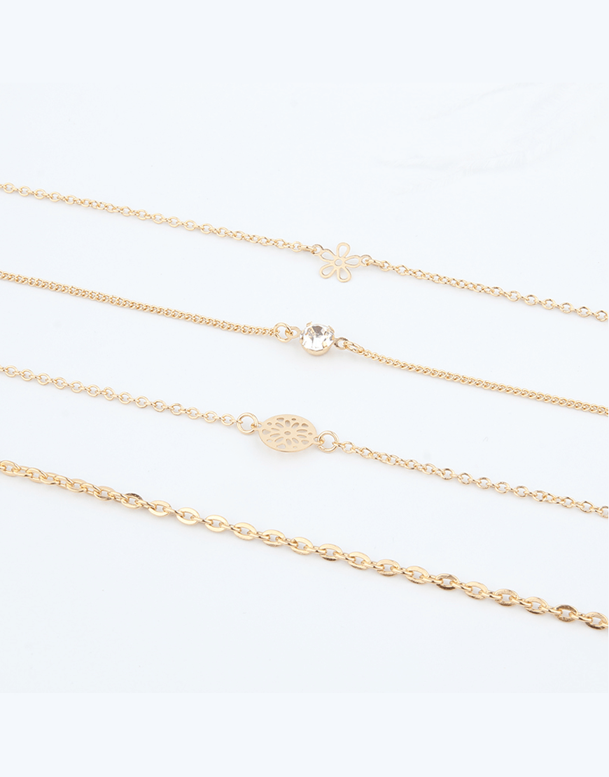 Four piece layered bracelet set