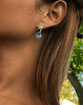 Oflara Oceanblue  Starfish Crystal Dangle Earrings (Real Look 2)