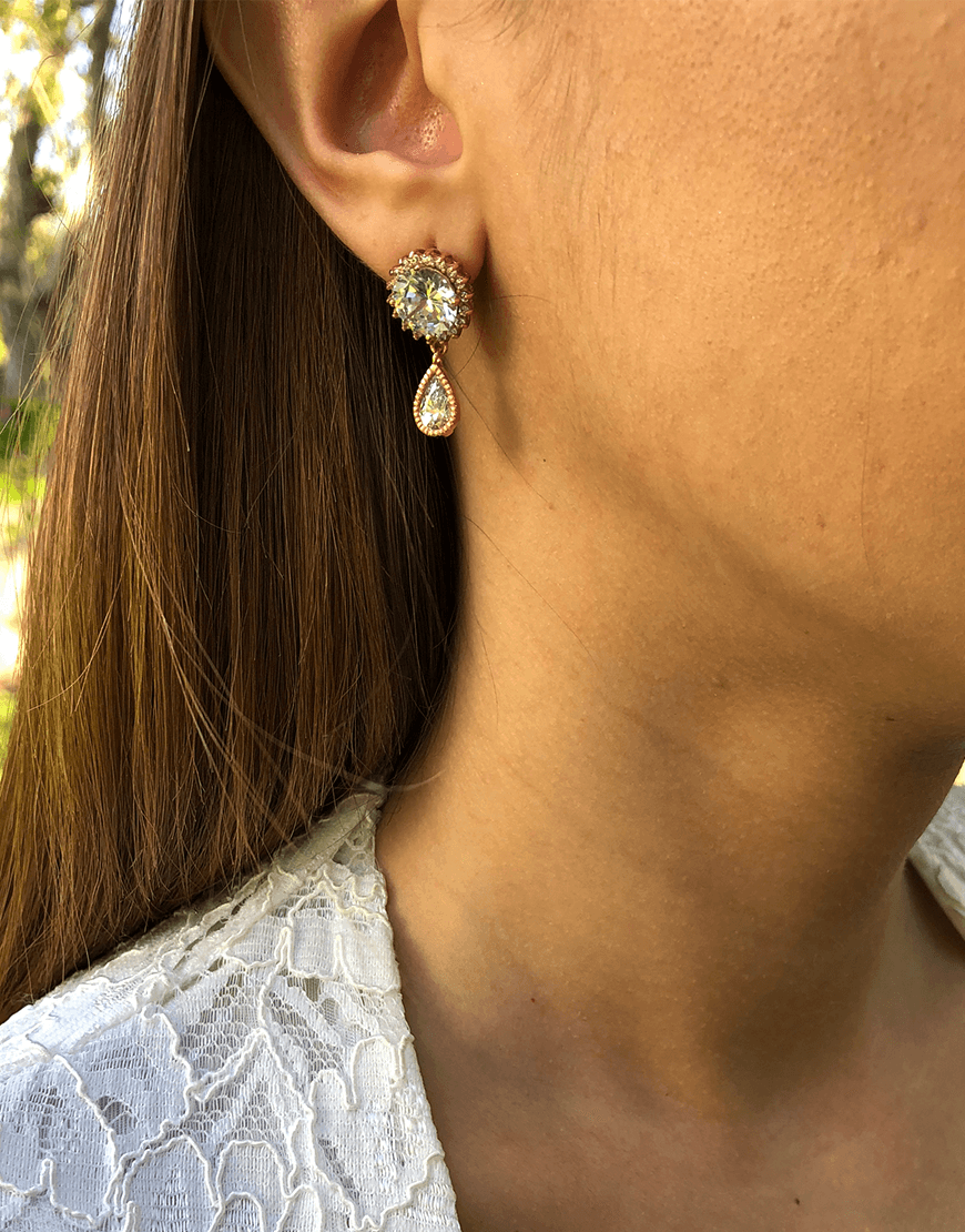 Oflara Crystal Peacock Earrings (Real Look 2)