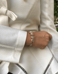 Oflara Platinum Rose Gold Ring Accents Crystal Bracelet (Real Look)